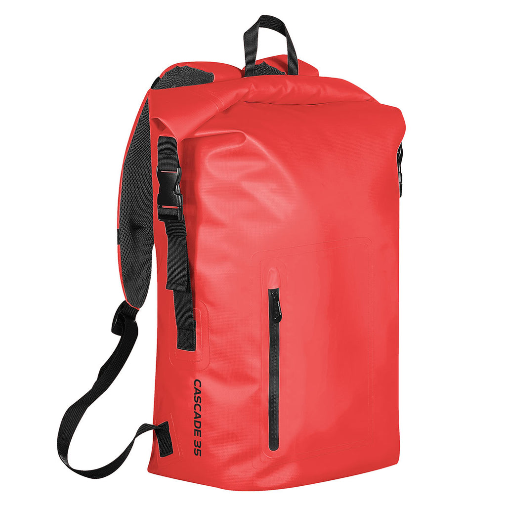 35 litre backpack with rain cover Trop-Storm Dry 35L The backpacks hipbelt pockets are great for storing essentials whether youre using it as a day pack INOXTO 35L Mountaineering Backpack Red