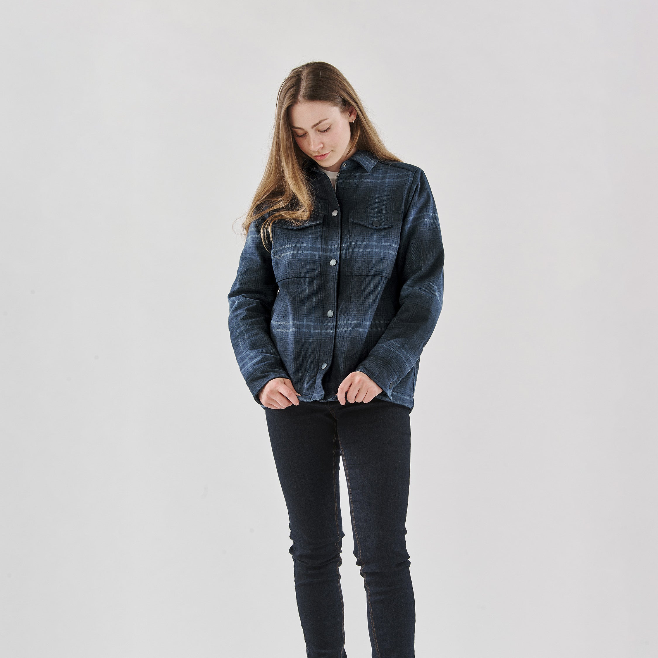Women's Highland Sherpa Lined Plaid Jacket - CJK-1W