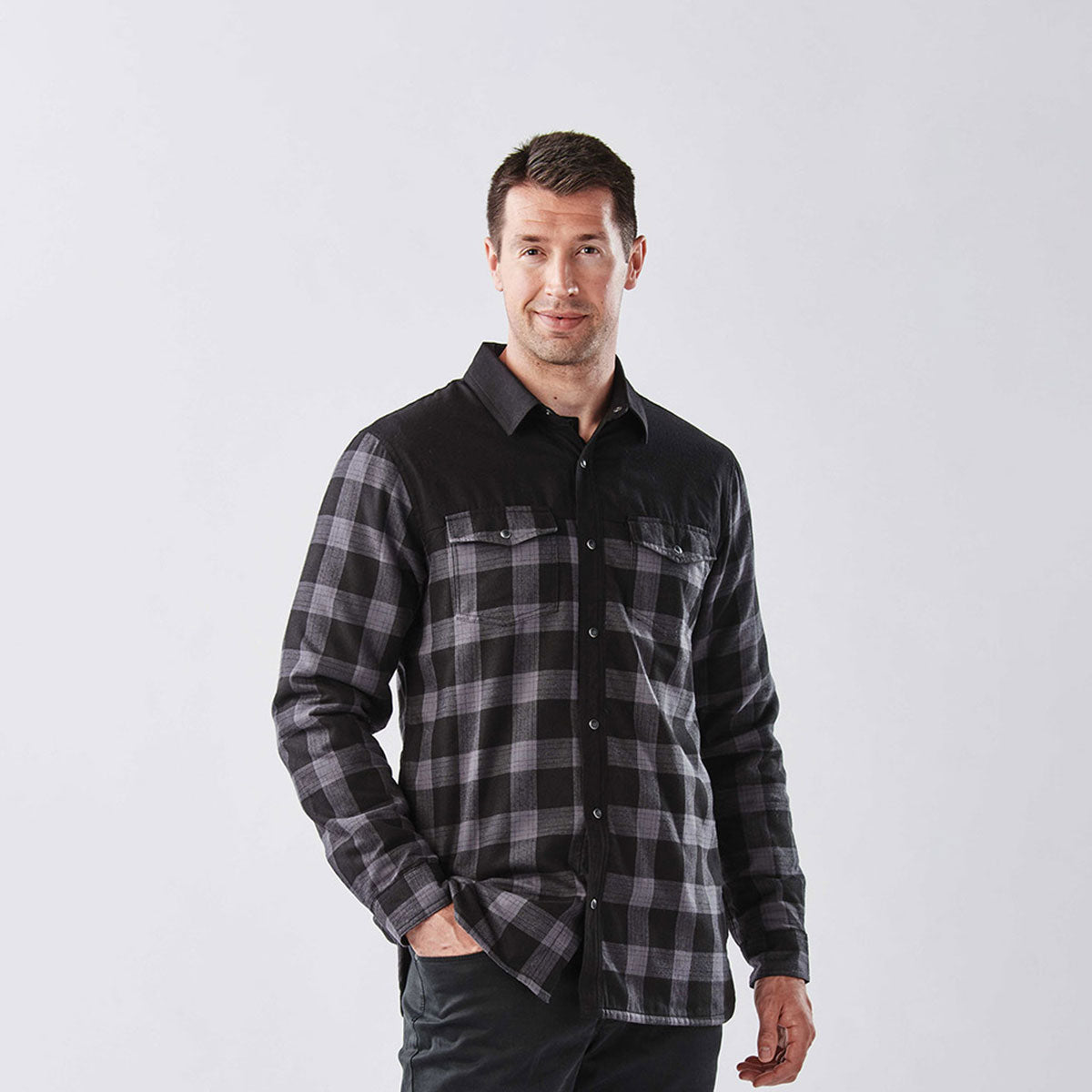 Men's No Fly Zone Long-Sleeve Shirt, Plaid