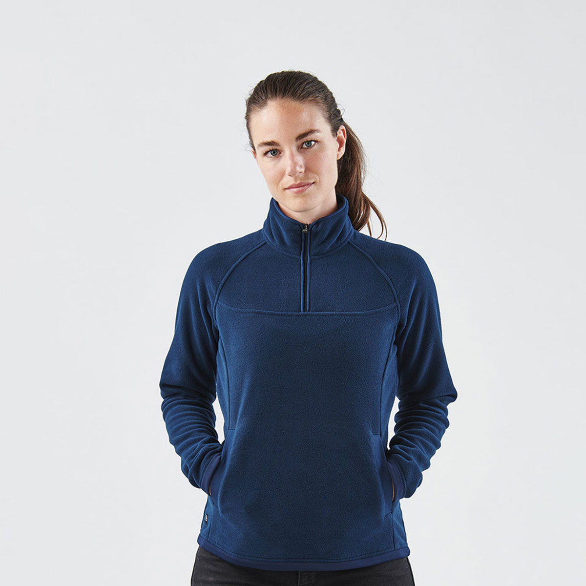 Navy blue fleece jacket women's hotsell