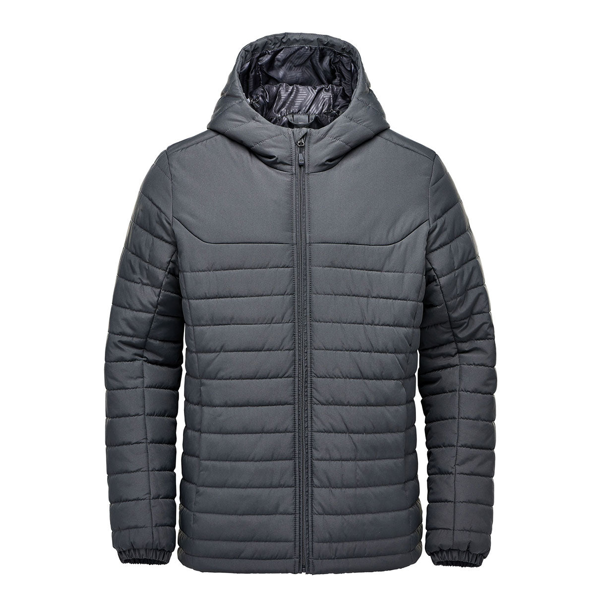 Quilted hooded jacket men's sales