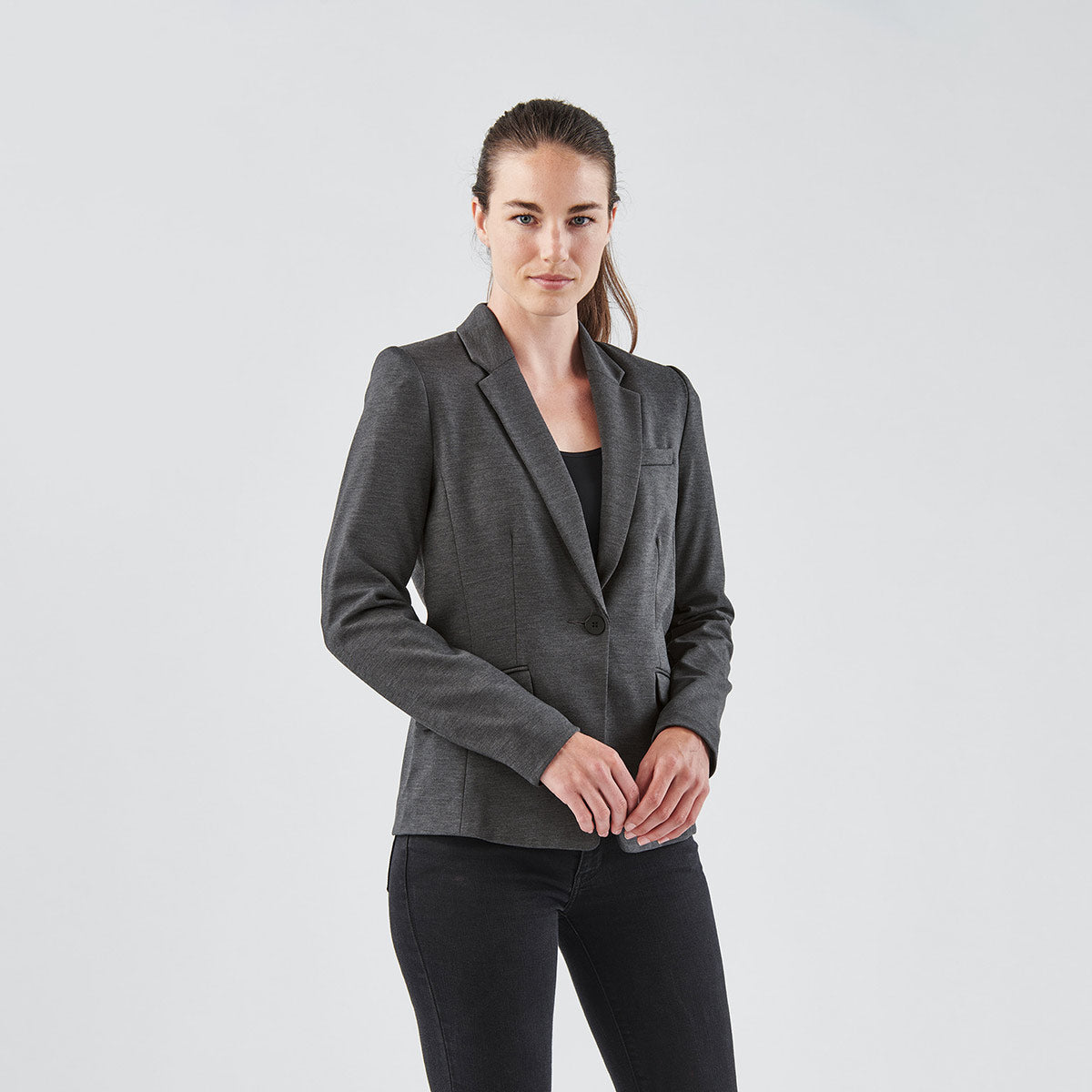 Gray knit cheap blazer womens