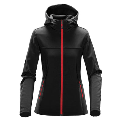 Hooded soft shell jacket top