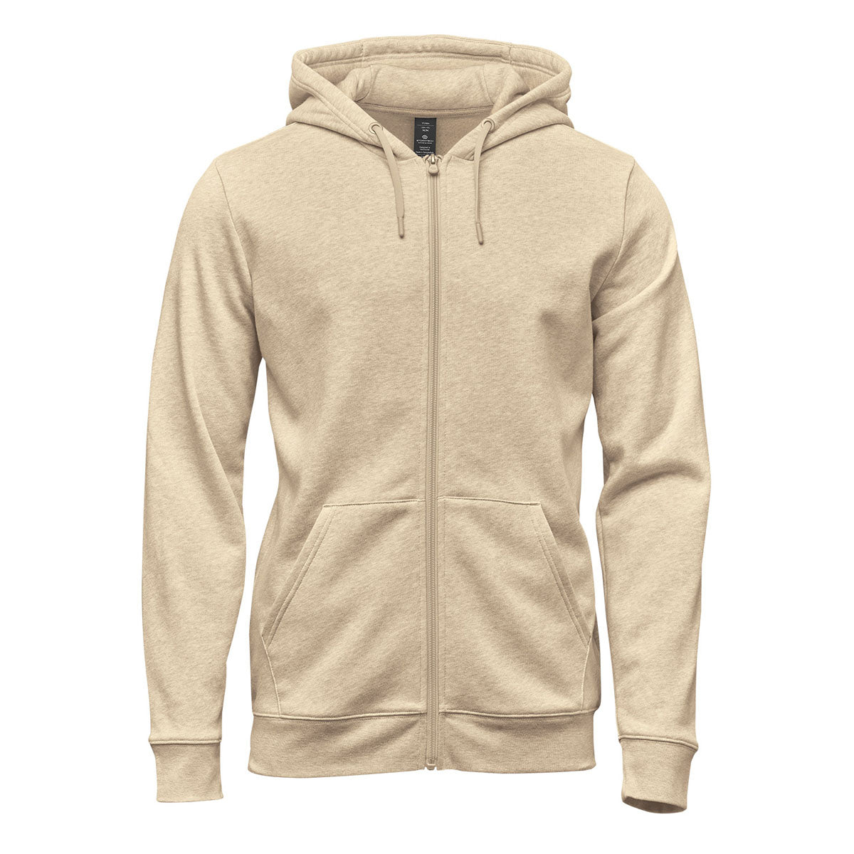 Mens tan zip up hoodie top